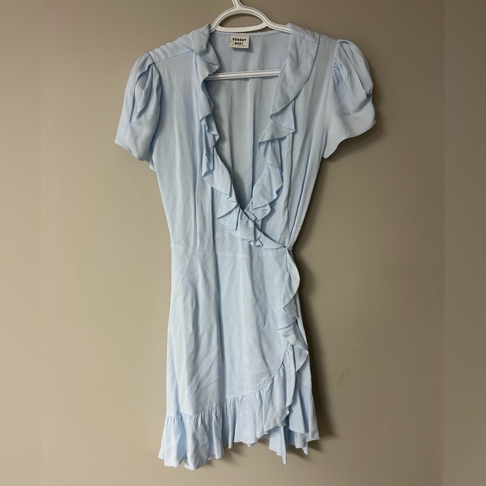 Sunday Best Savoy Ruffled Wrap Dress